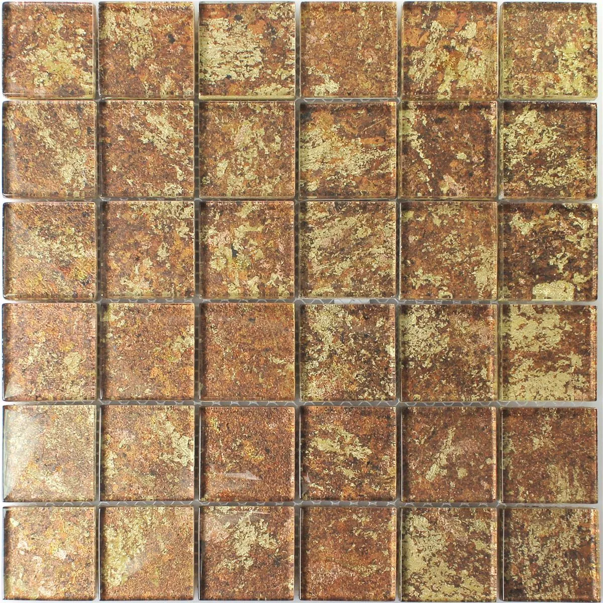 Vzorek Skleněná Mozaika Dlaždice Pueblo Rustikální Žlutá Oranžová
