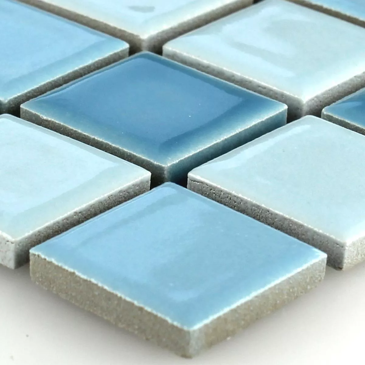 Sample Mosaic Tiles Ceramic Blue Mix 