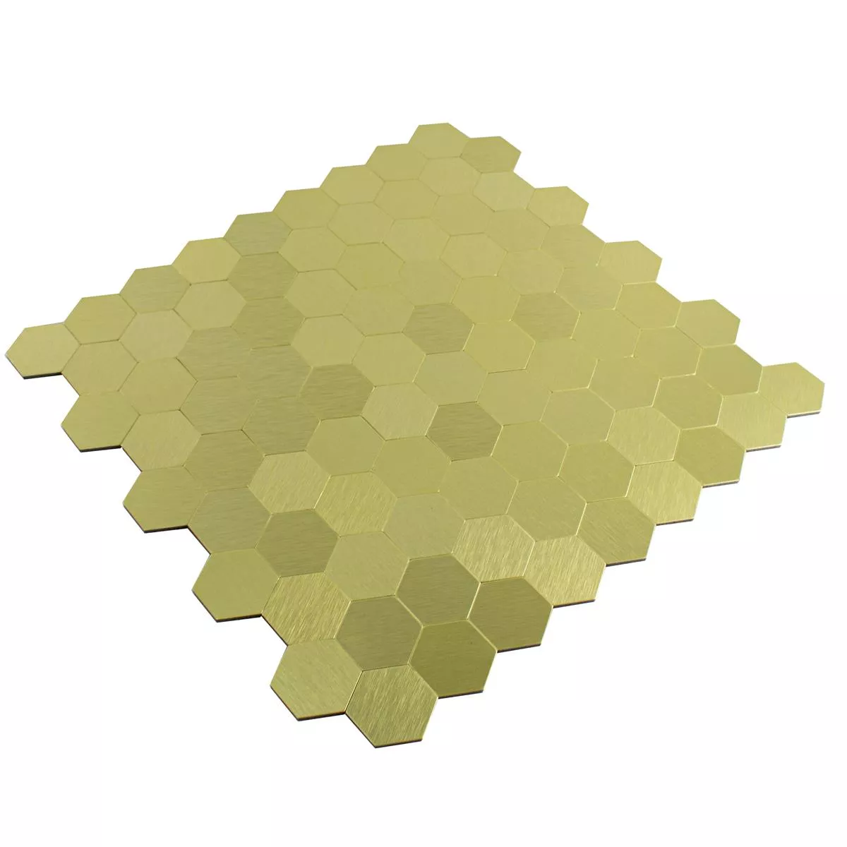 Plăci De Mozaic Metal Autoadeziv Vryburg Aur Hexagon