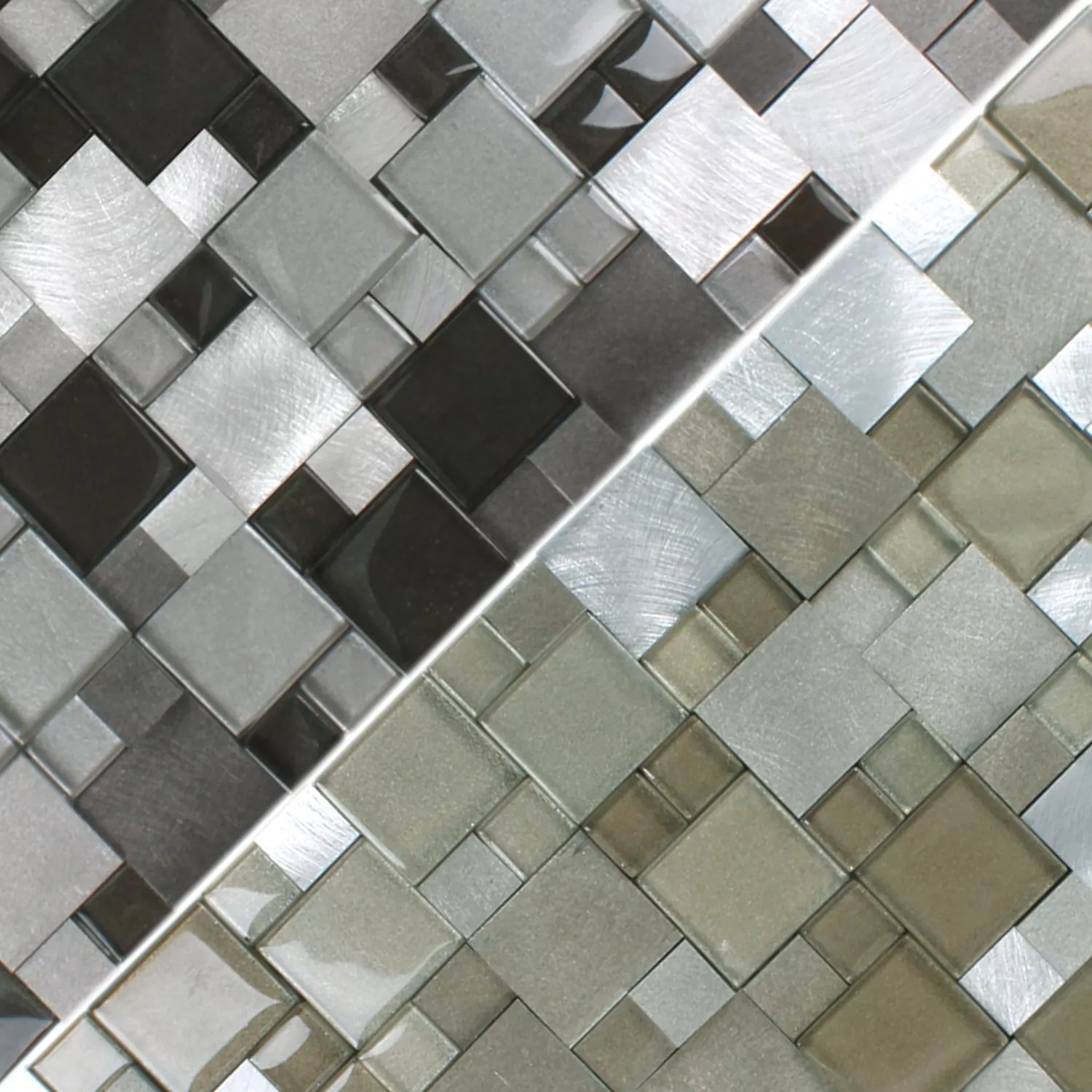 Sample Mosaic Tiles Glass Aluminium Condor 3D