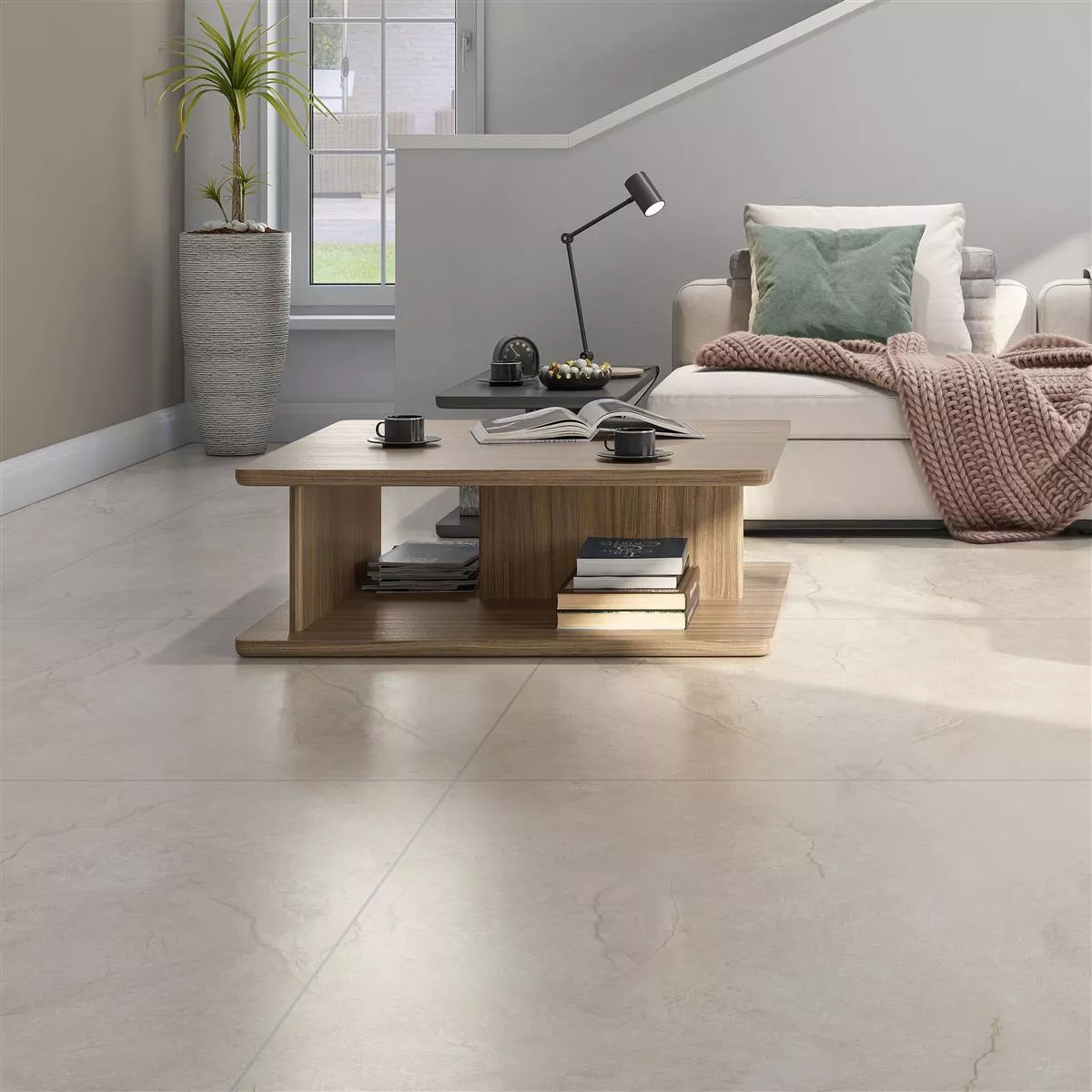 Sample Floor Tiles Pangea Marble Optic Mat Cream 120x120cm