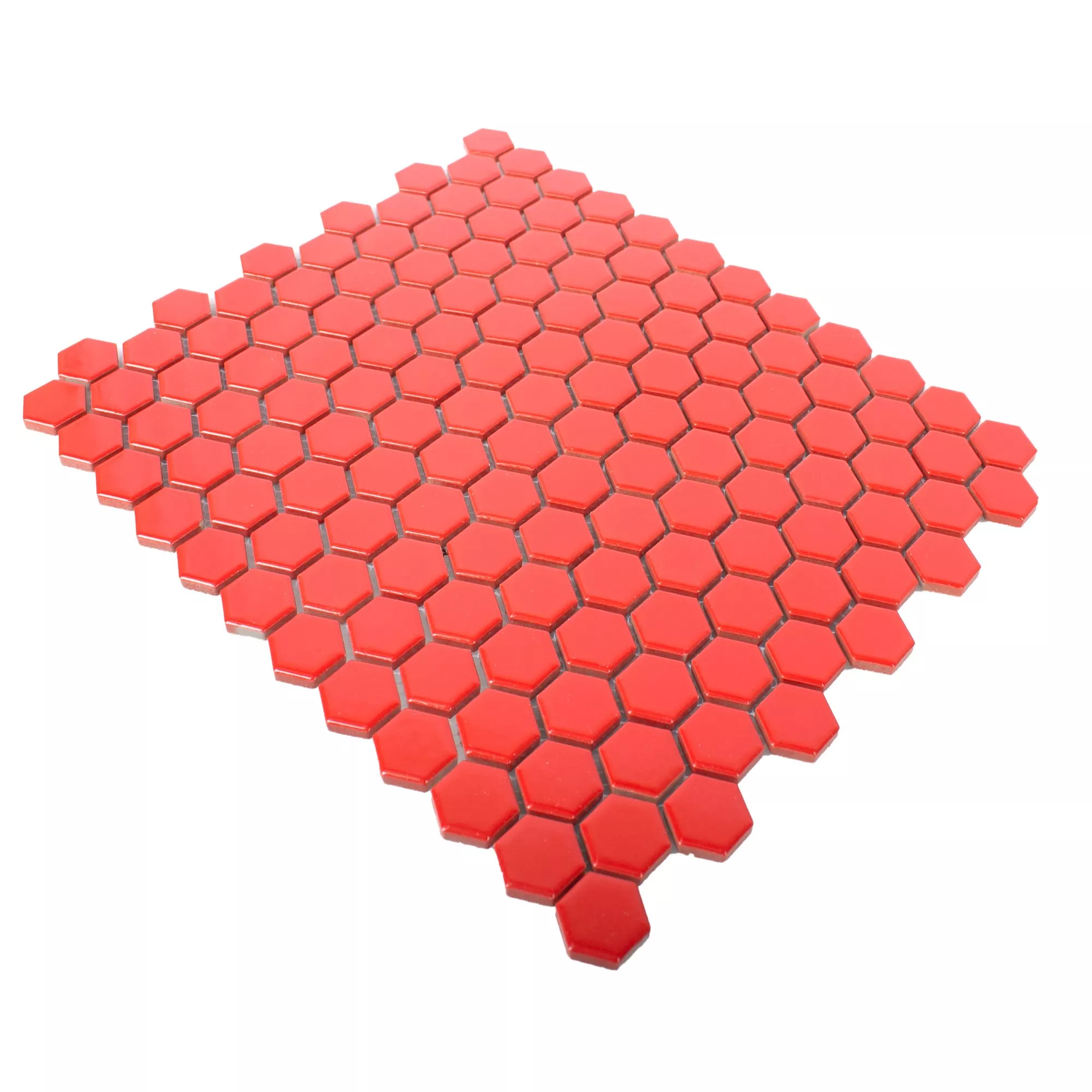 Model din Ceramică Plăci De Mozaic Zenon Roșu Strălucitor