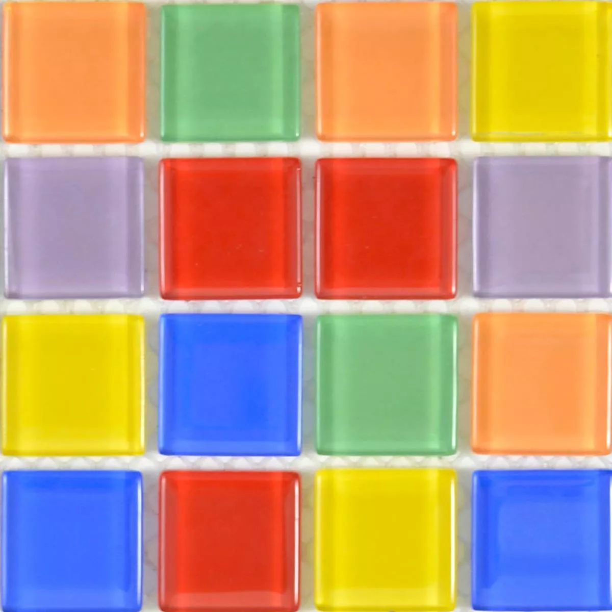 Mønster fra Glass Mosaikk Fliser Ararat Farget Mix Smal