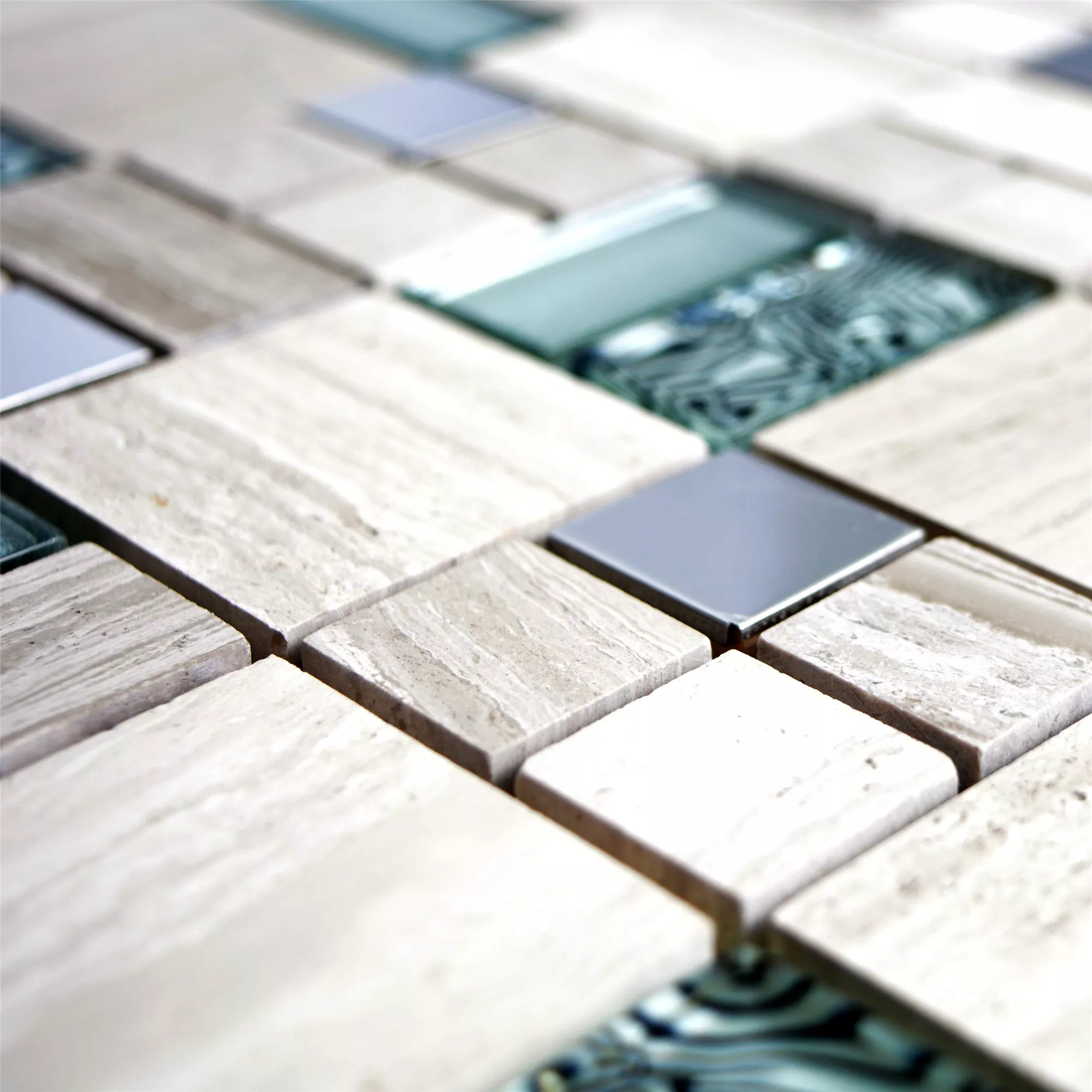 Prov Glas Natursten Metall Mosaik Tinkabell
