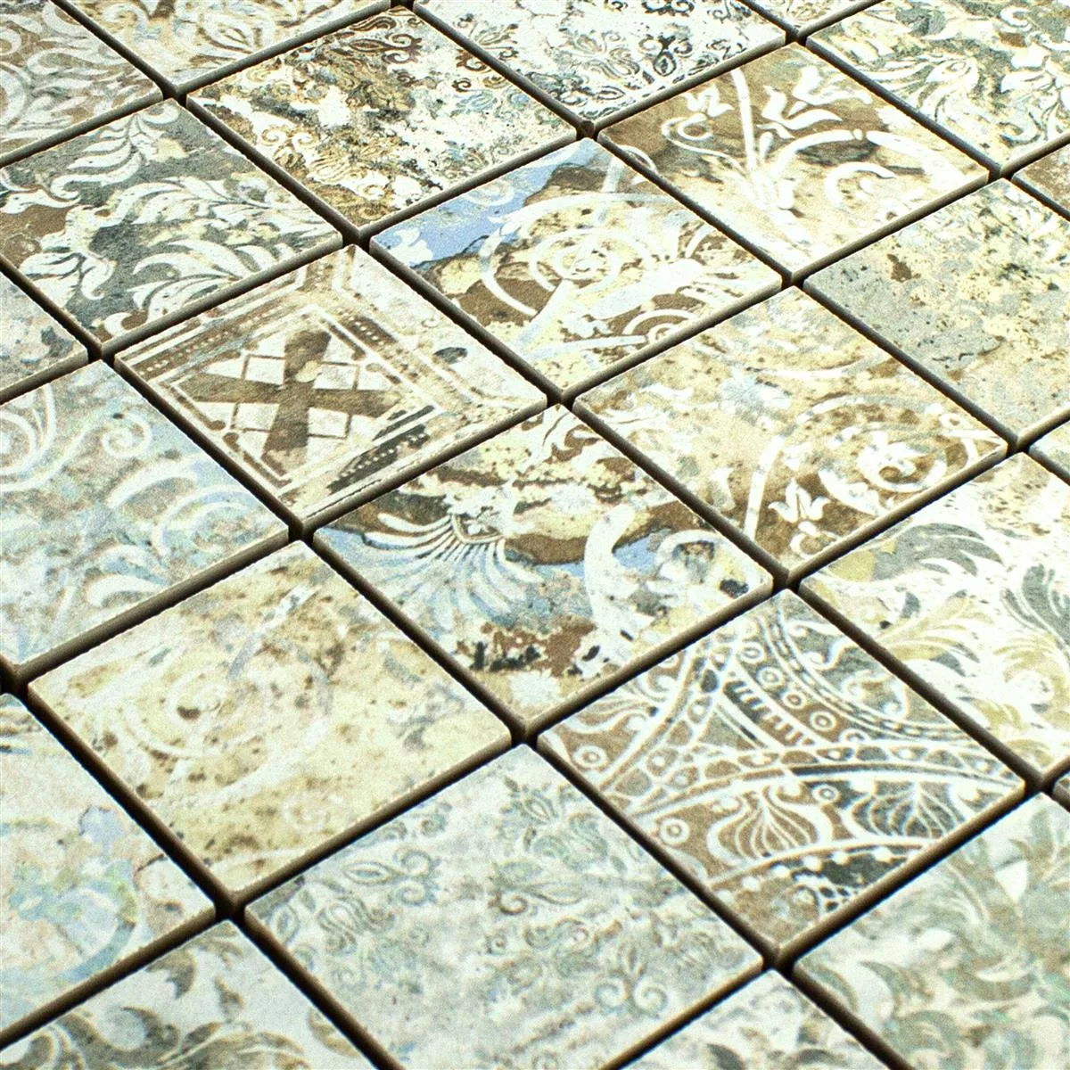 Keraaminen Mosaiikki Laatat Bellona Vaikutus Kirkkaasti Väritetty 47x47mm