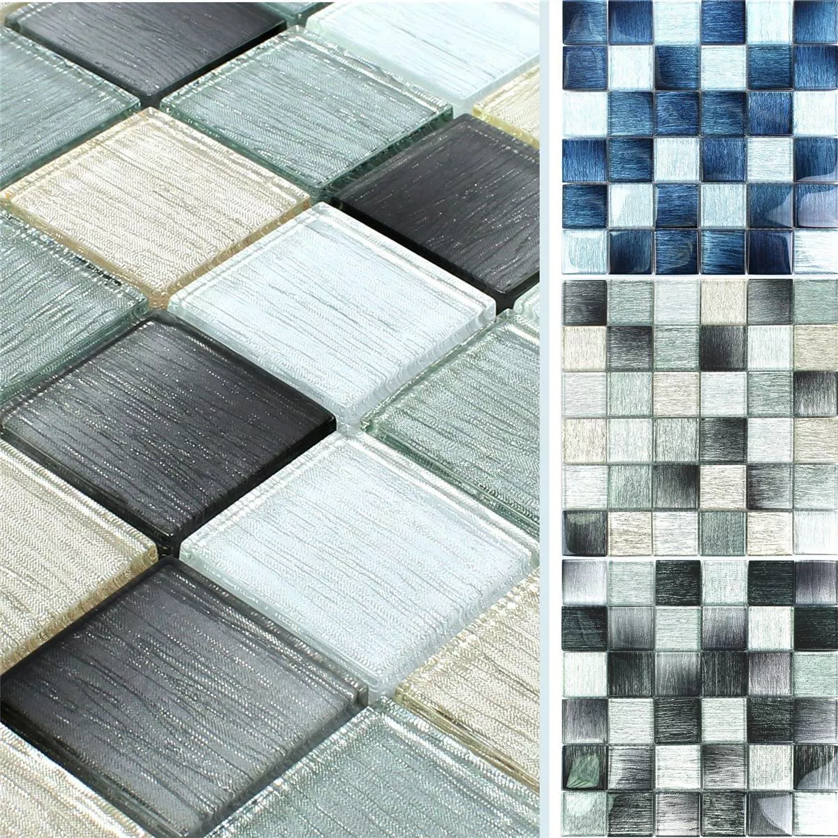 Mønster fra Glass Mosaikk Fliser Bellevue Stripete