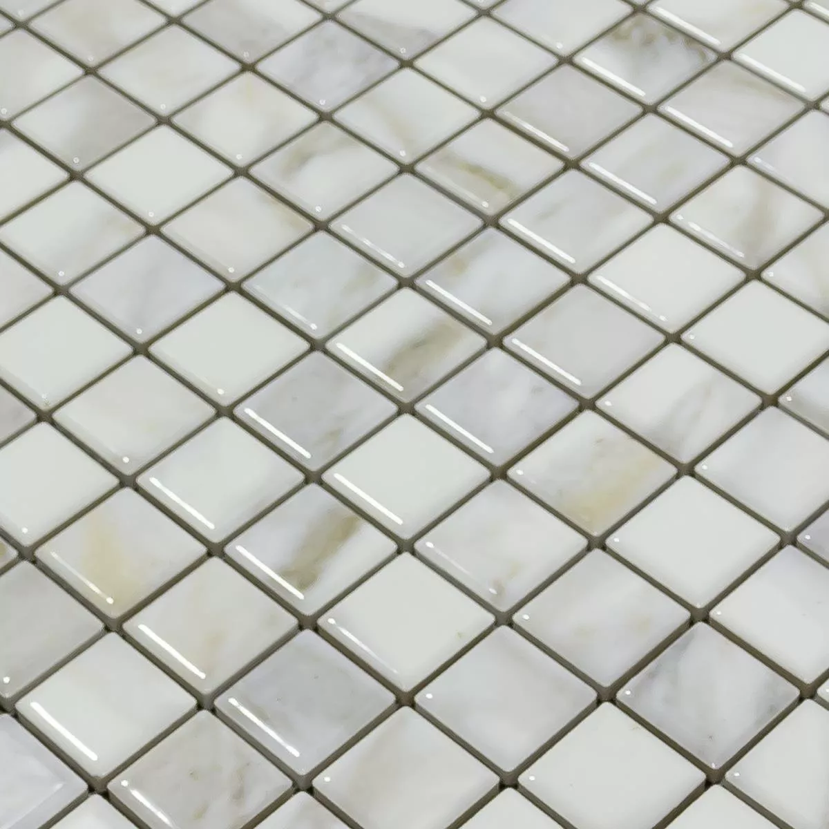 Ceramica Mosaico Piastrelle Elysium Marmo Ottica Bianco 23