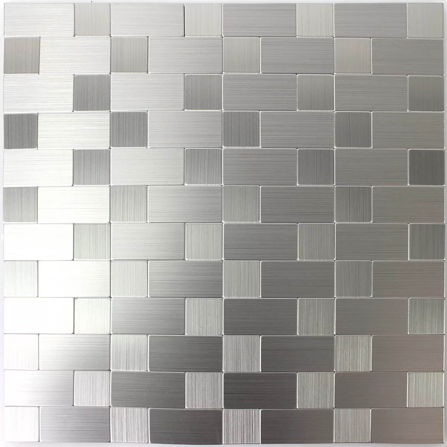 Selvklebende Metall Mosaikkfliser Sølv Mix
