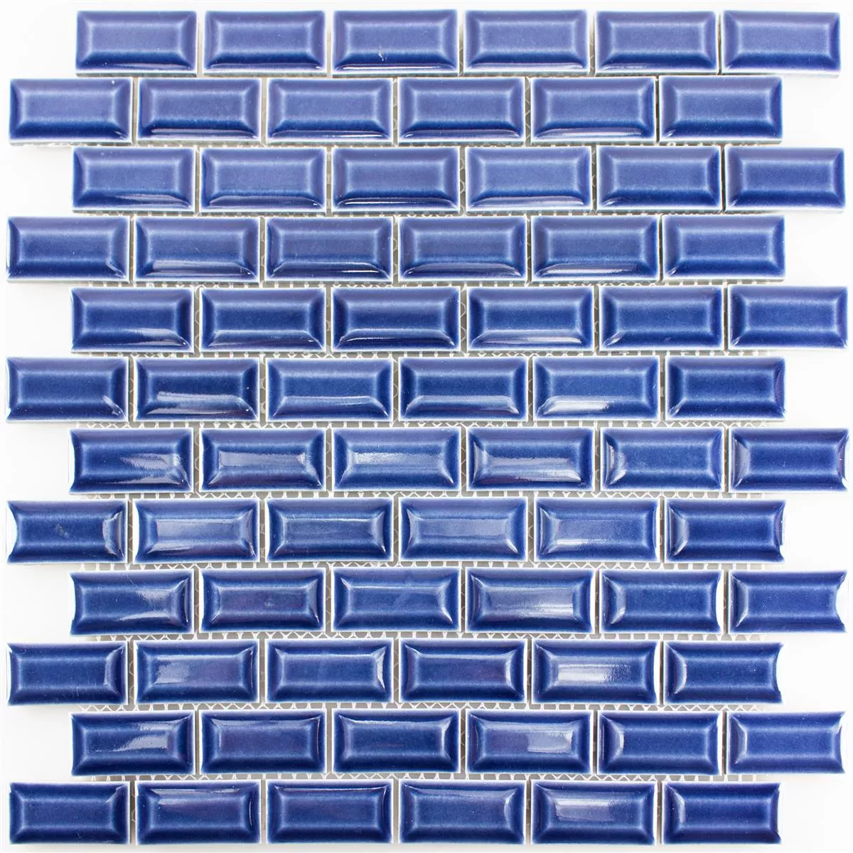Ceramica Mosaico Piastrelle Organica Metro Blu