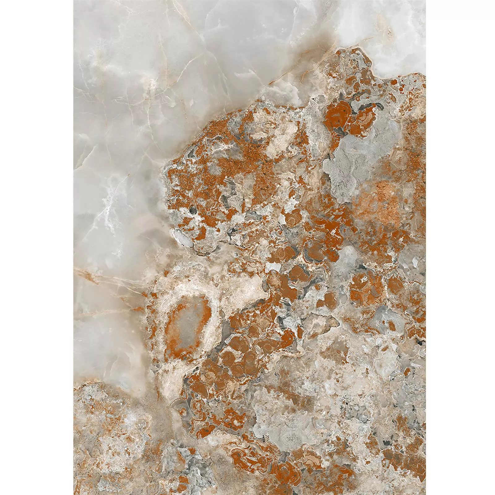 Vzorek Podlahová Dlaždice Naftalin Leštěná Hnědá Bílá 60x120cm