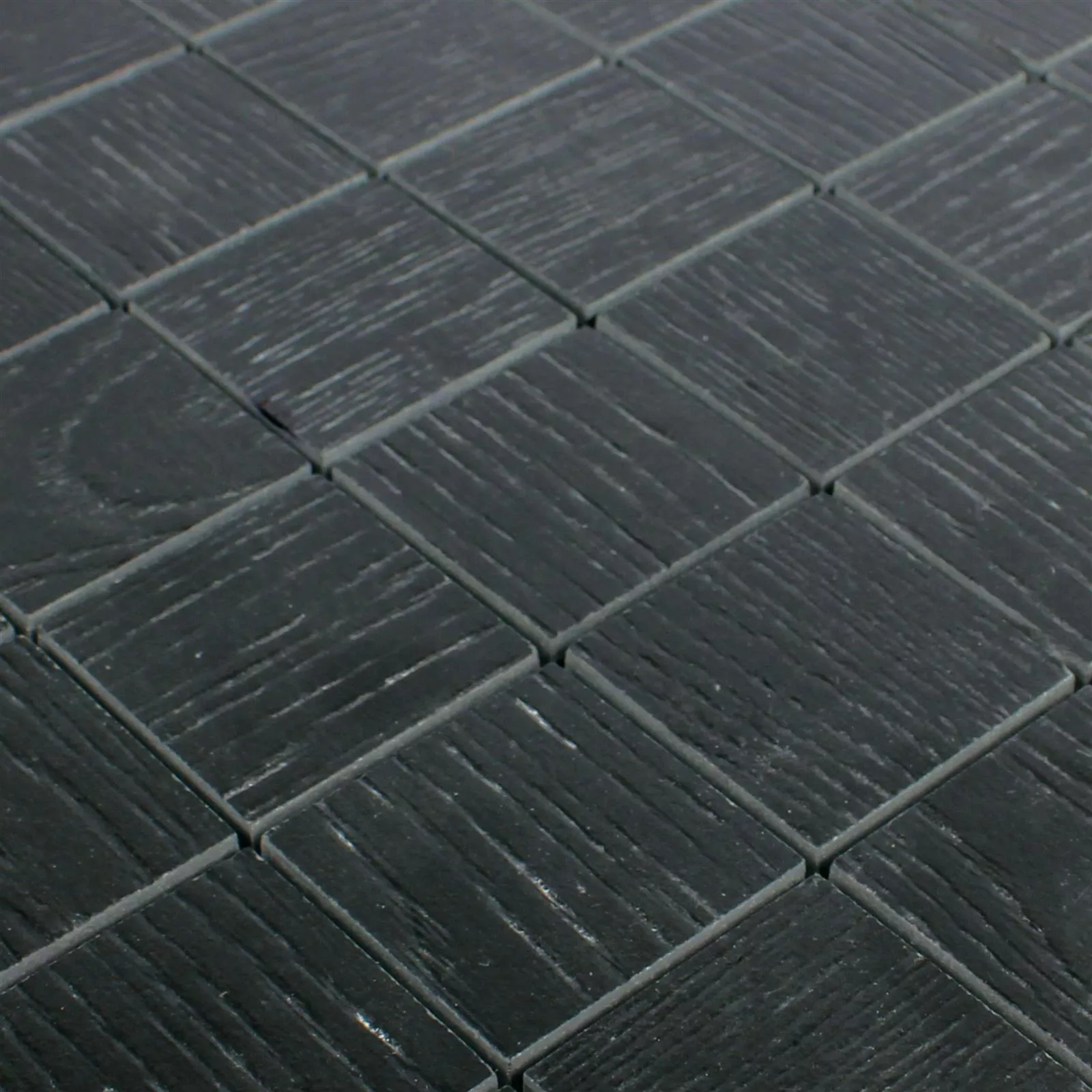 Keramická Mozaikové Olympic Dřevěný Vzhled Černá Čtverec R10/B