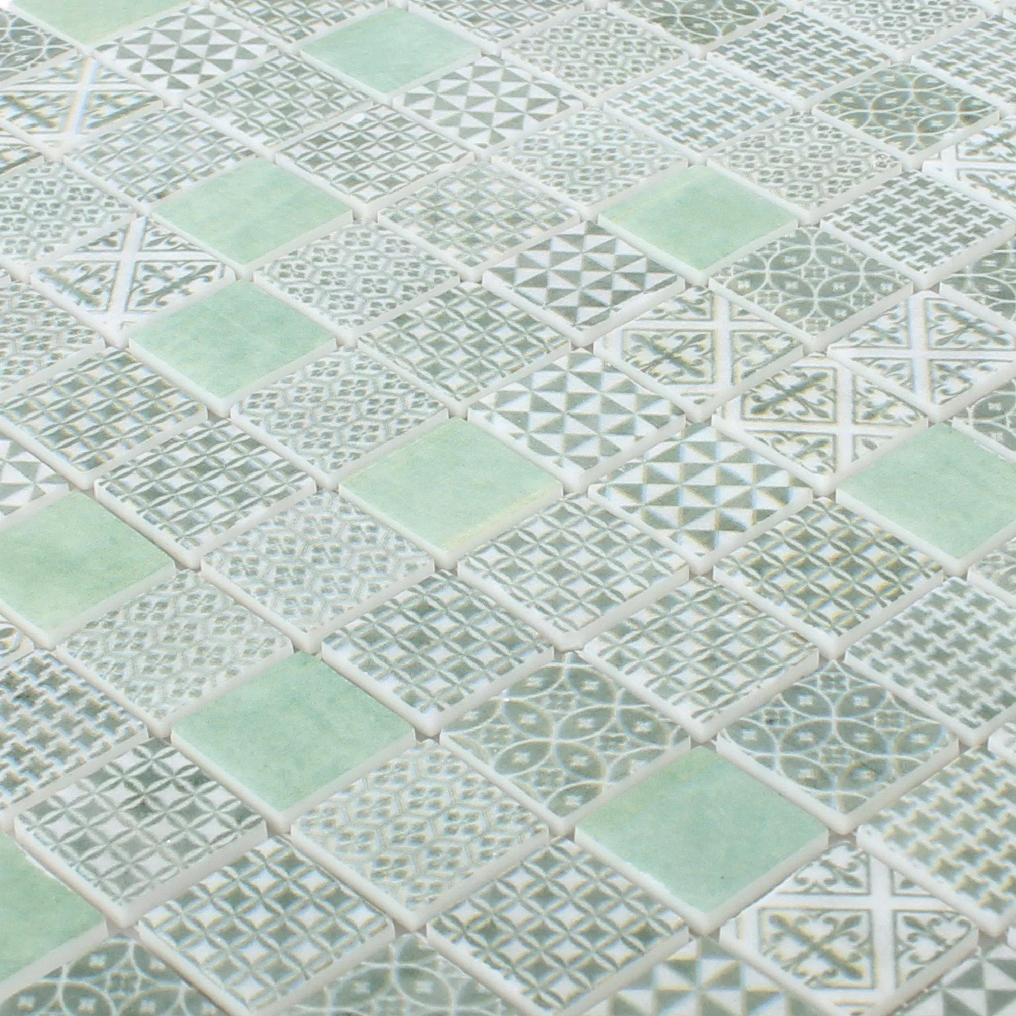 Próbka Mozaika Szklana Płytki Malard Zielony