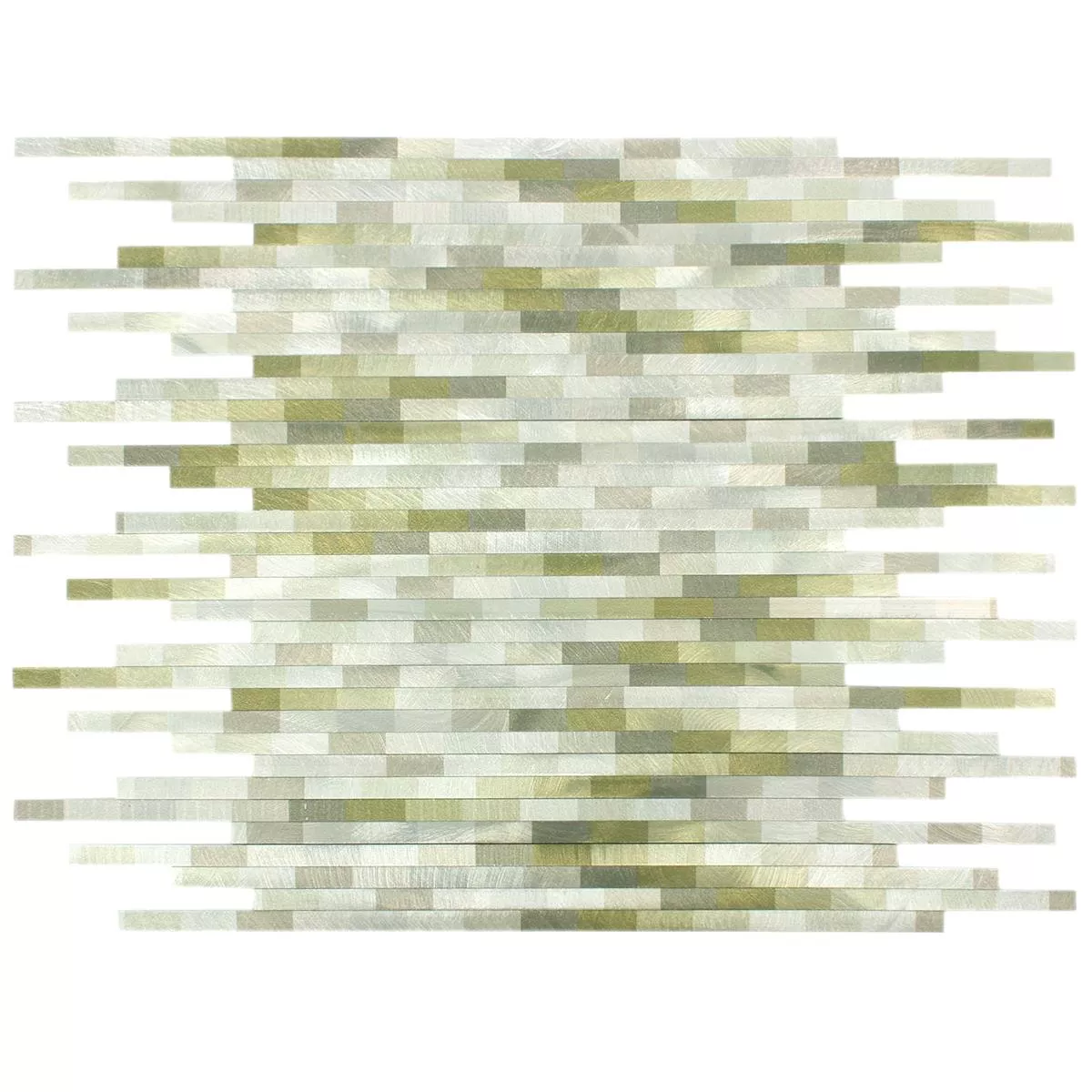 Mozaiková Dlaždice Hliník Wishbone Zelená Stříbrná