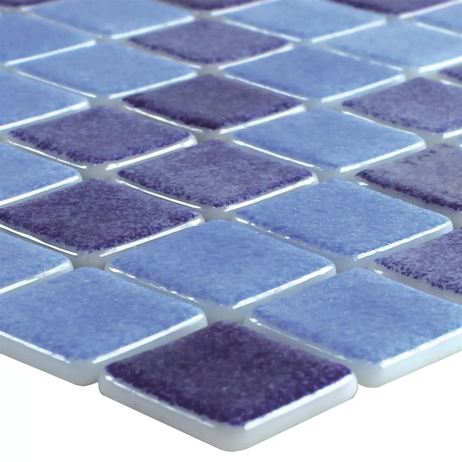 Glass Swimming Pool Mosaic Antonio Blue Mix