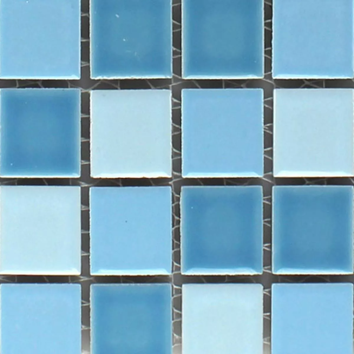 Sample Mosaic Tiles Ceramic Blue Mix 