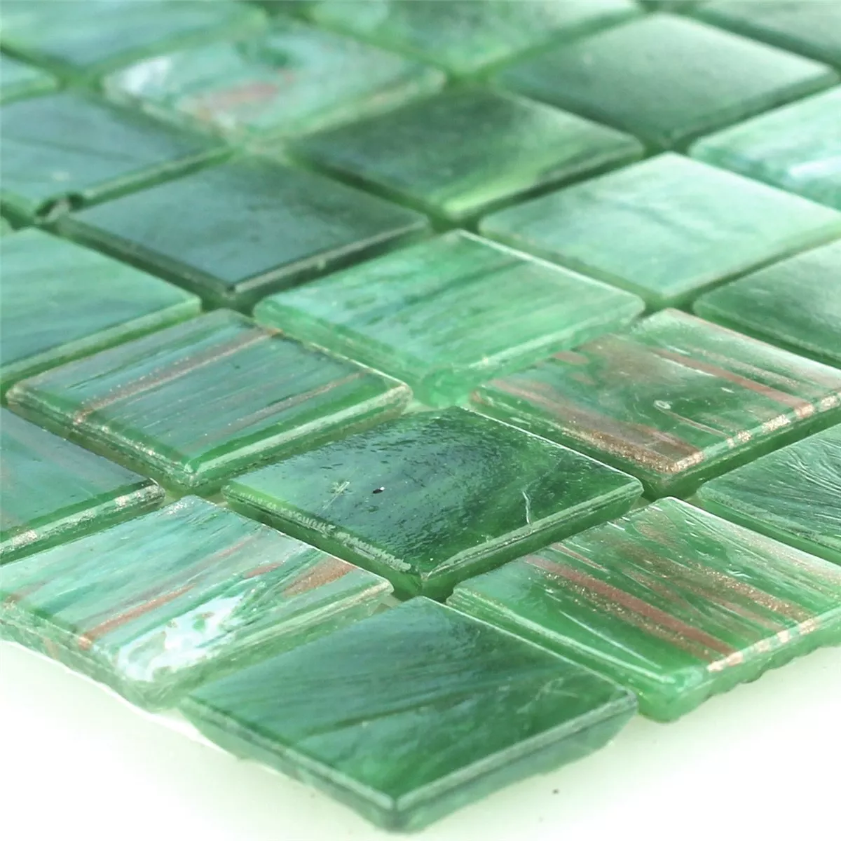 Üveg Hatás Mozaik Csempe Arany Star Zöld