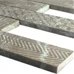 Marble Natural Stone Stripe Mosaic Tiles Grover Brown