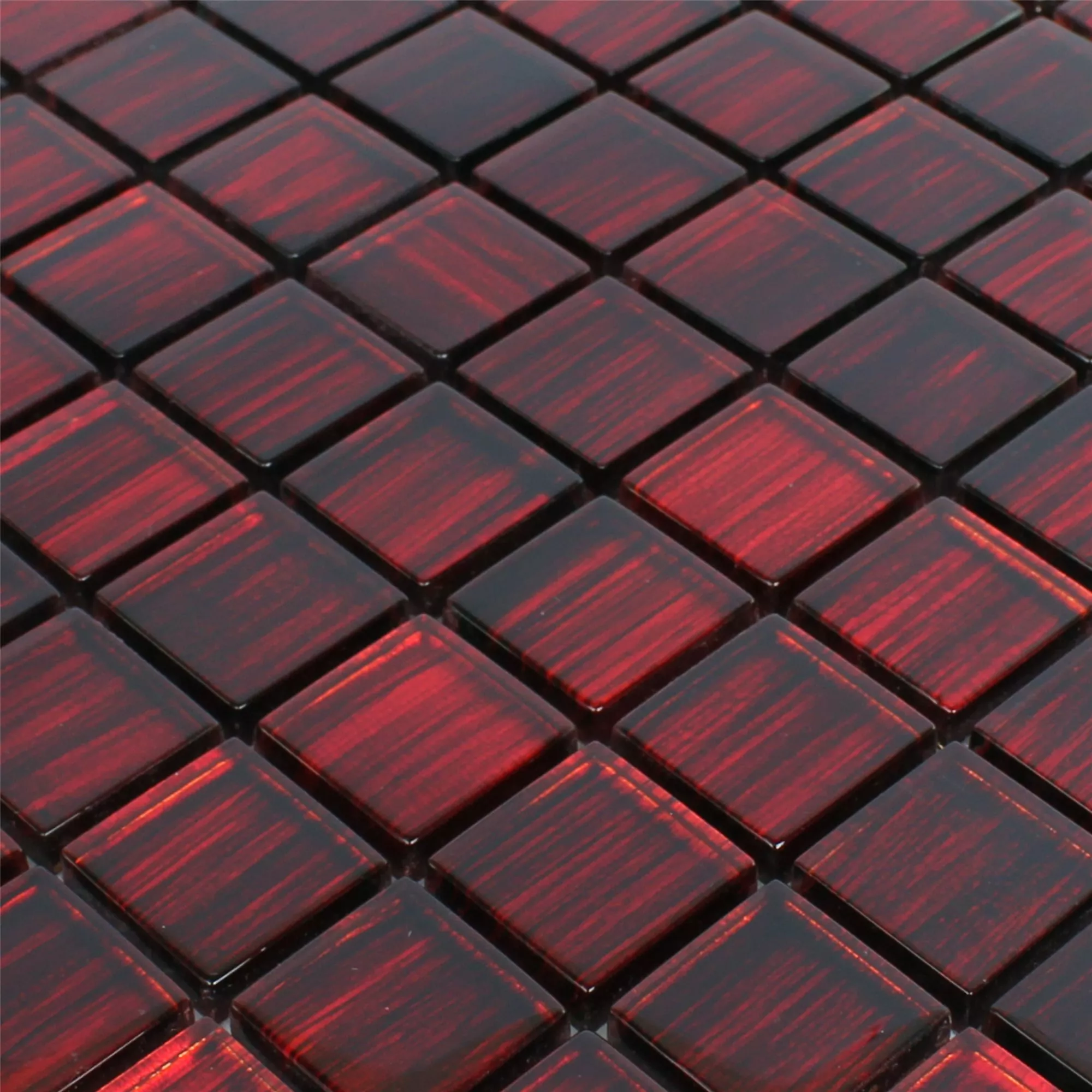 Glasmosaik Plattor Tradition Röd