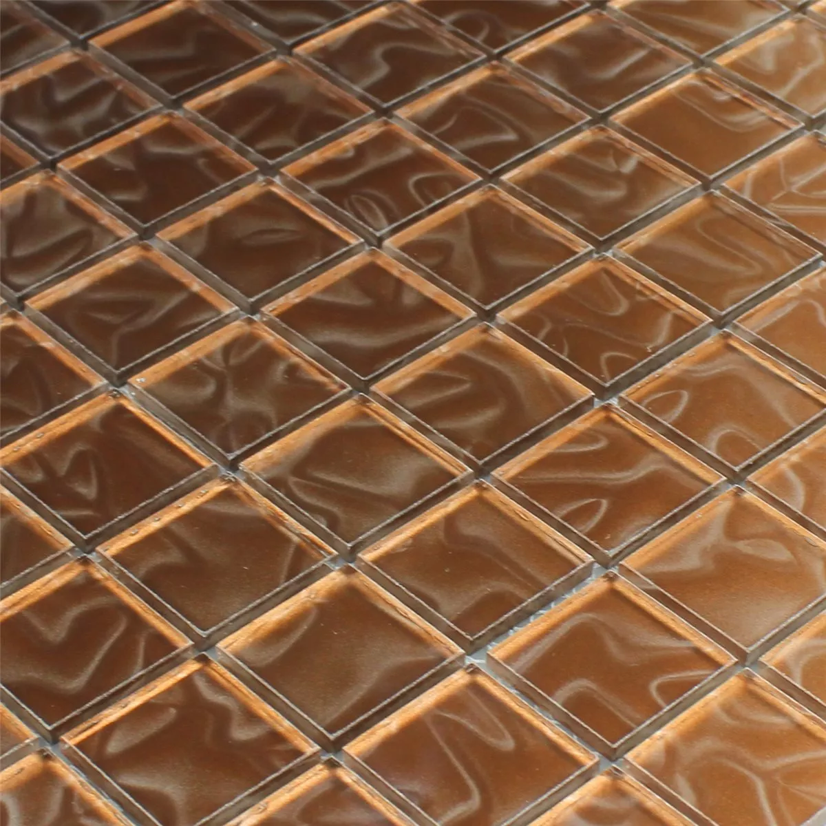 Sample Mosaic Tiles Glass Calypso Brown