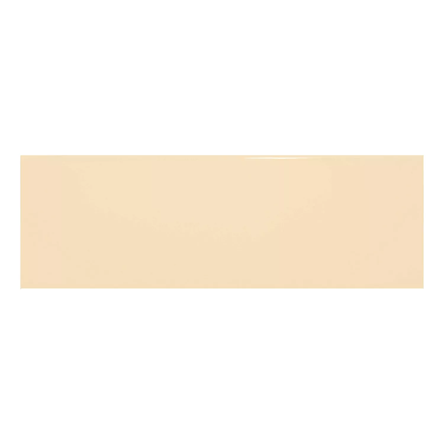 Piastrella metropolitana Beige Lucida 10x30 cm Senza Sfaccettatura Candy Crema