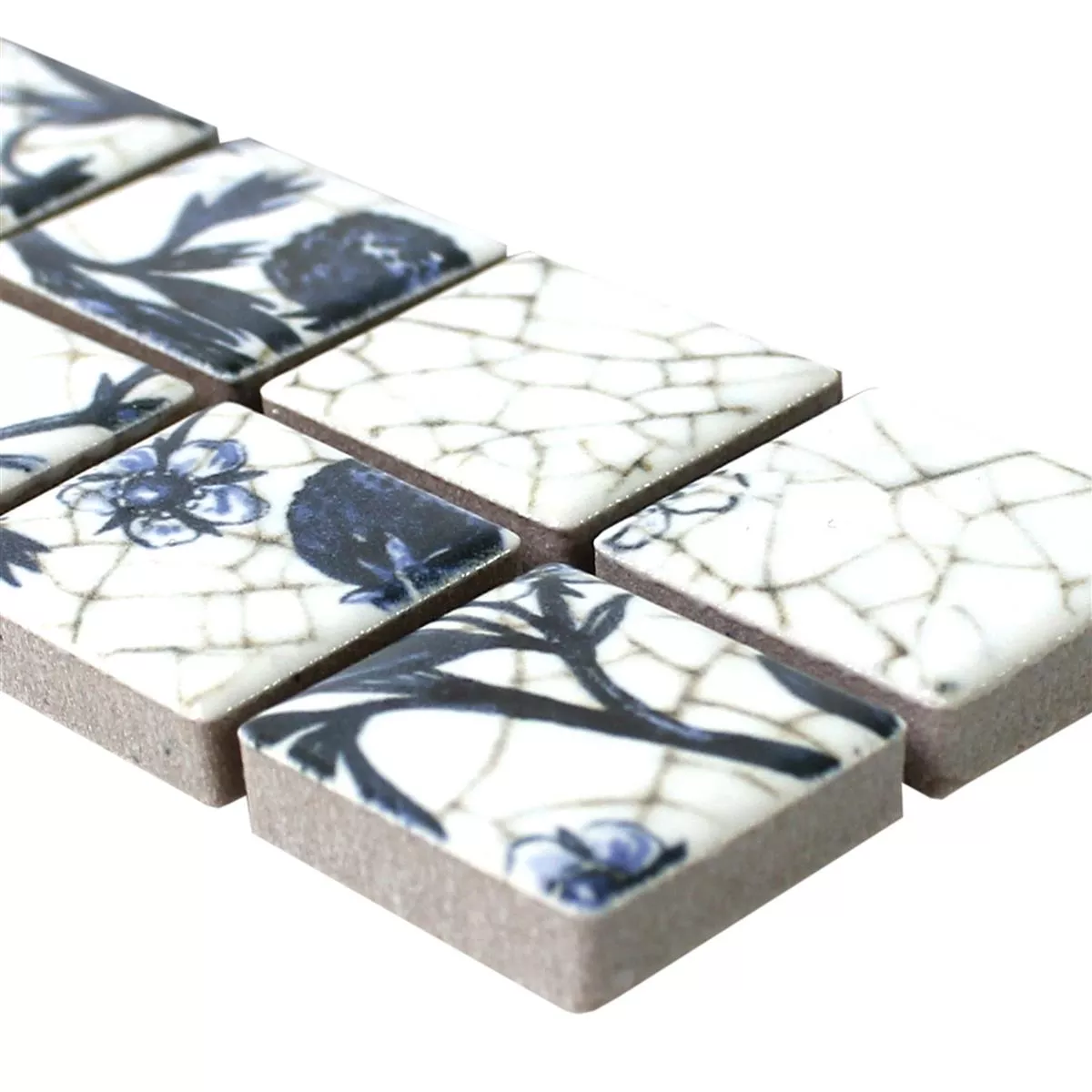 Ceramic Tiles Border Newbury Blanc Blue