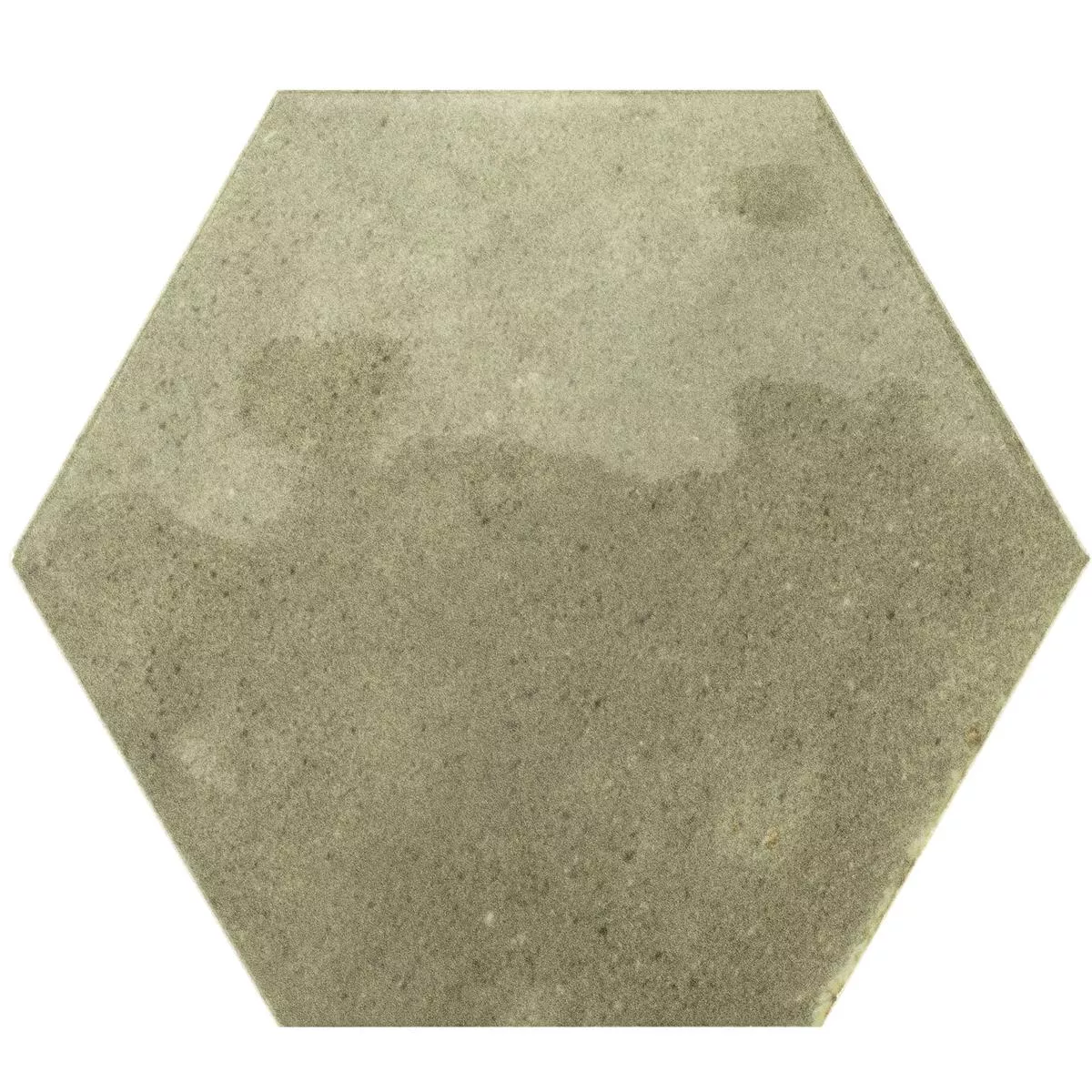 Sample Wandtegels Arosa Glanzend Gegolfd Hexagon Olijfgroen 17,3x15cm