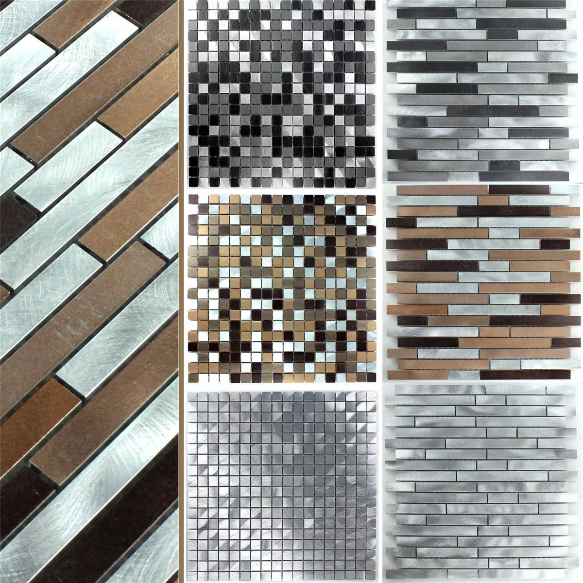 Sample Mosaic Tiles Alu Metal Osorno