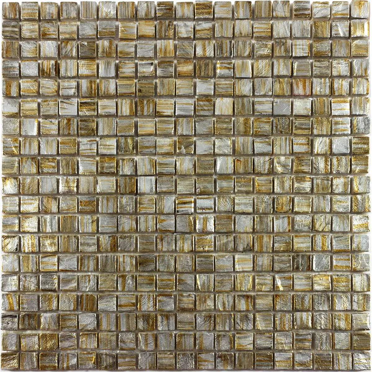Pedra Natural Azulejo Mosaico Honeylake Ouro Prata