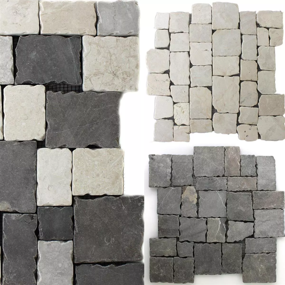 Sample Mosaic Tiles Natural Stone Manila Drummed