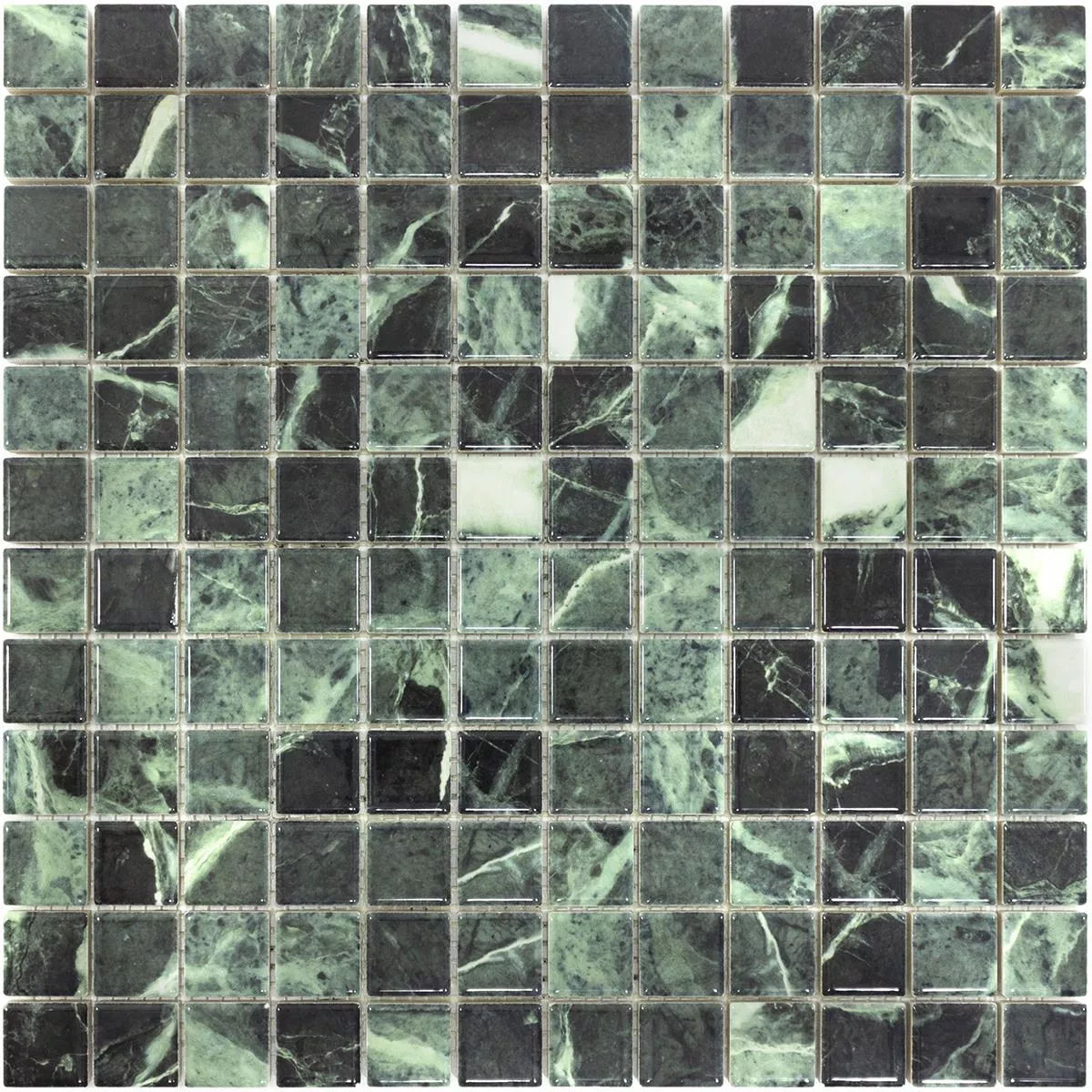 Ceramica Mosaico Piastrelle Elysium Marmo Ottica Verde 23