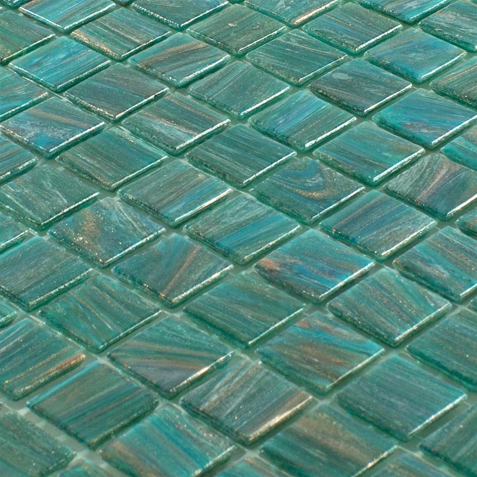 Glas Mosaik Fliser Ogeday Guld Effekt Grøn