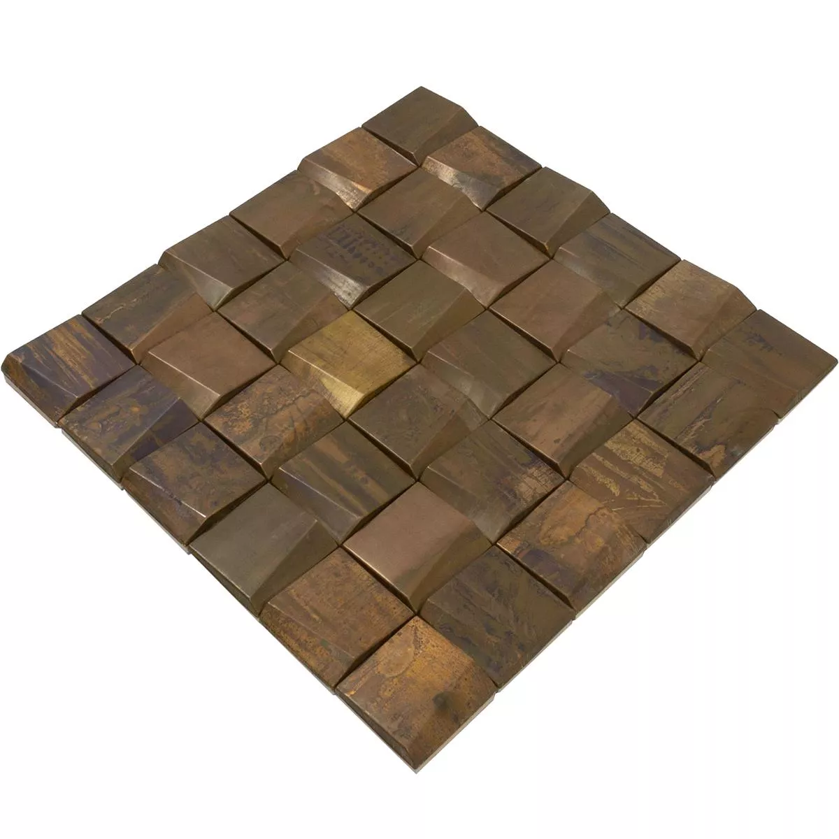 Metalli Kupari- Mosaiikki Laatat Copperfield 3D 48x48mm