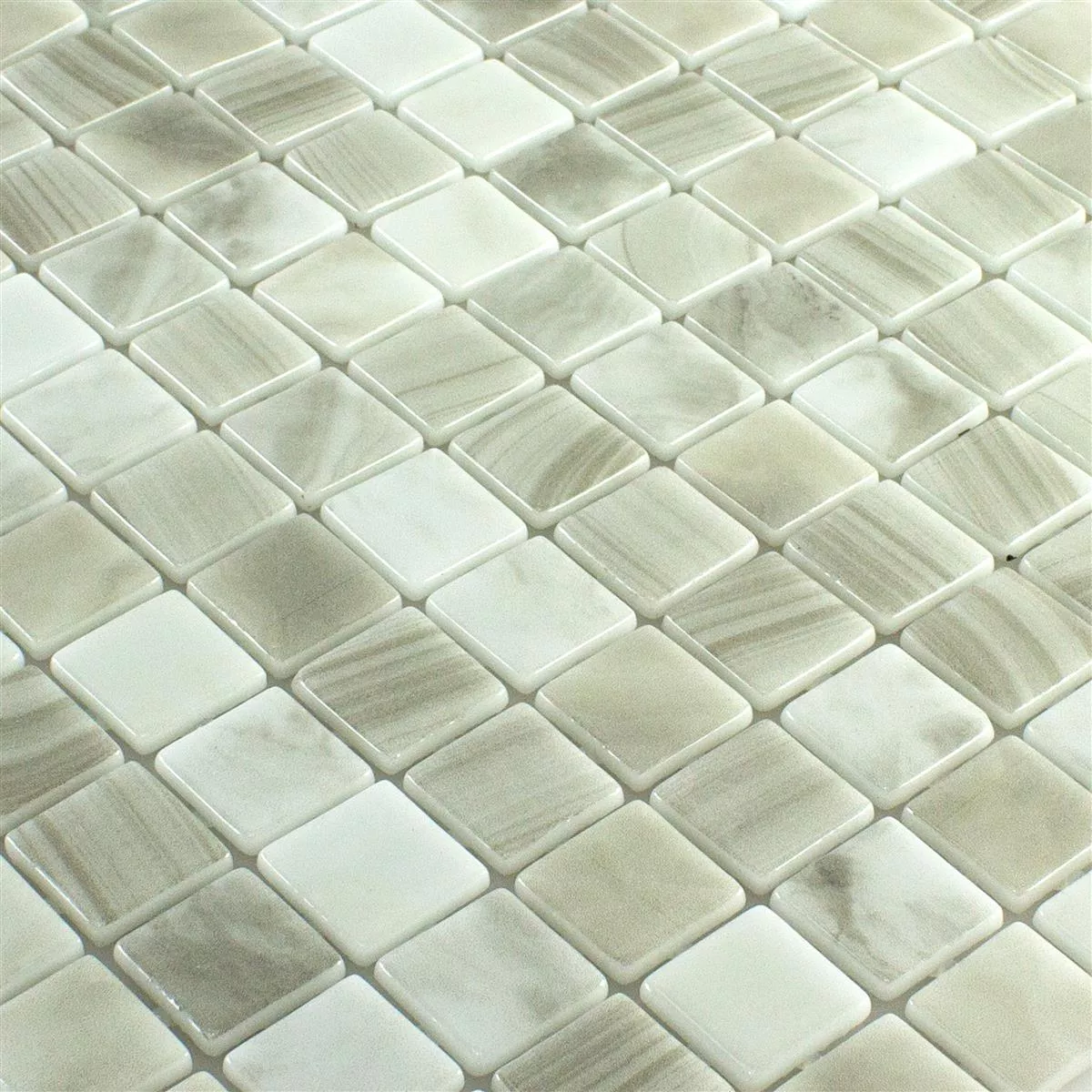 Mozaic Din Sticlă Pentru Piscină Baltic Bej 25x25mm