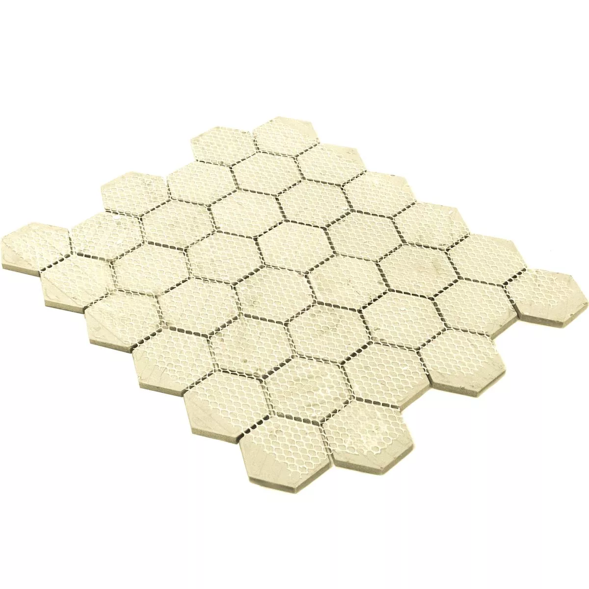 Keramik Mosaikfliesen Eldertown Hexagon Grau