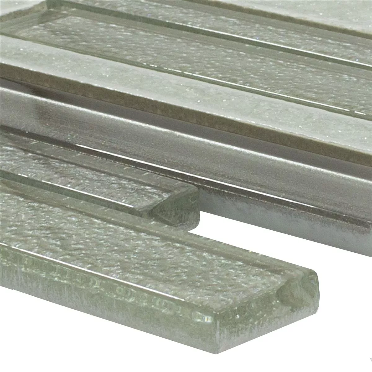 Glass Naturstein Mosaikk Krystall Springs Brick Hvit Glass Naturstein Mosaikk Krystall Springs Brick Hvit