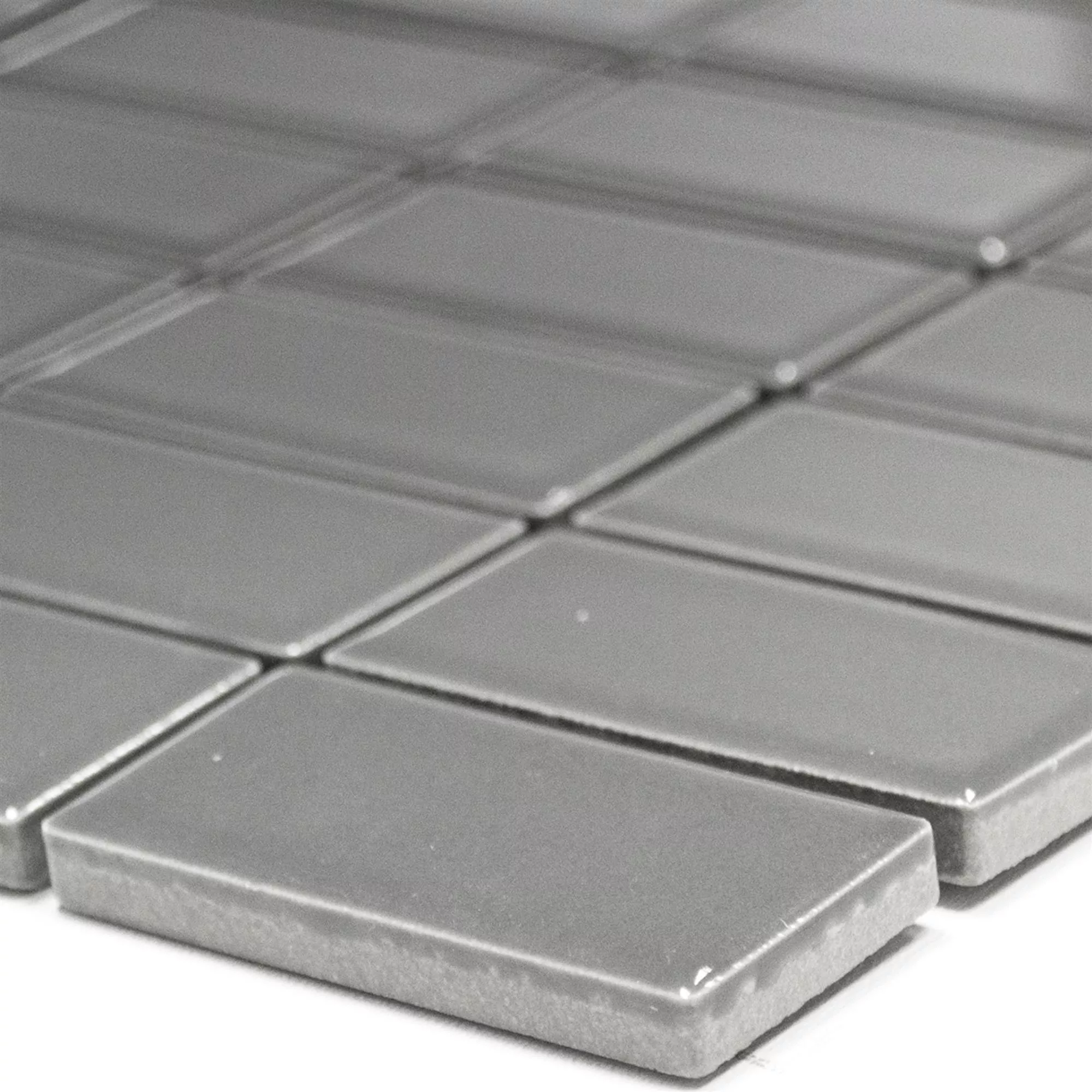 Ceramic Mosaic Tiles Adrian Grey Mat Rectangle Ceramic Mosaic Tiles Adrian Grey Mat Rectangle