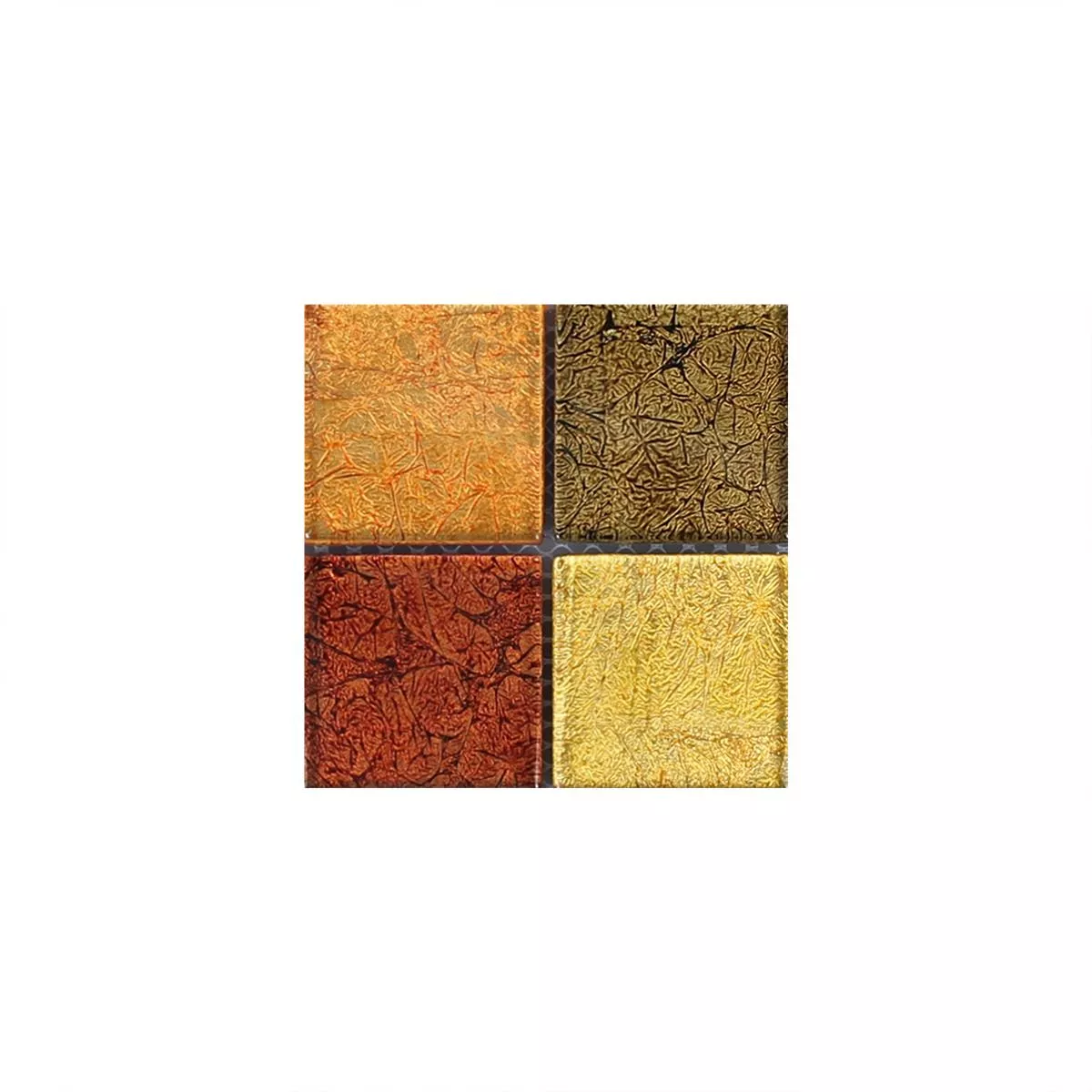 Próbka Mozaika Szklana Płytki Curlew Żółty Pomarańczowy 