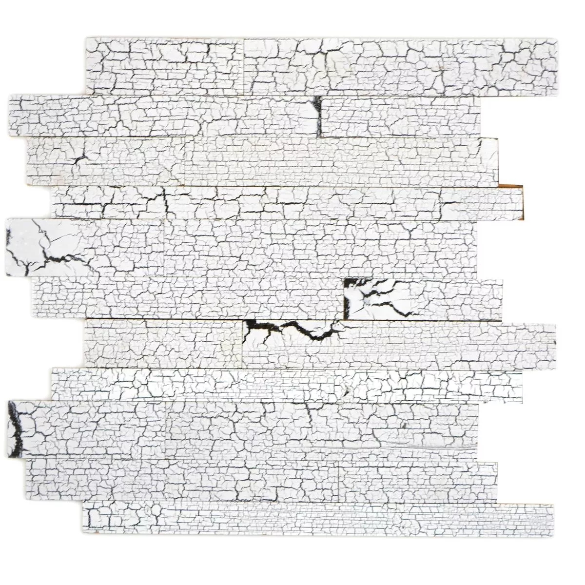 Vzorek Mozaiková Dlaždice Dřevo Paris Kompozitní Samolepicí Bílá