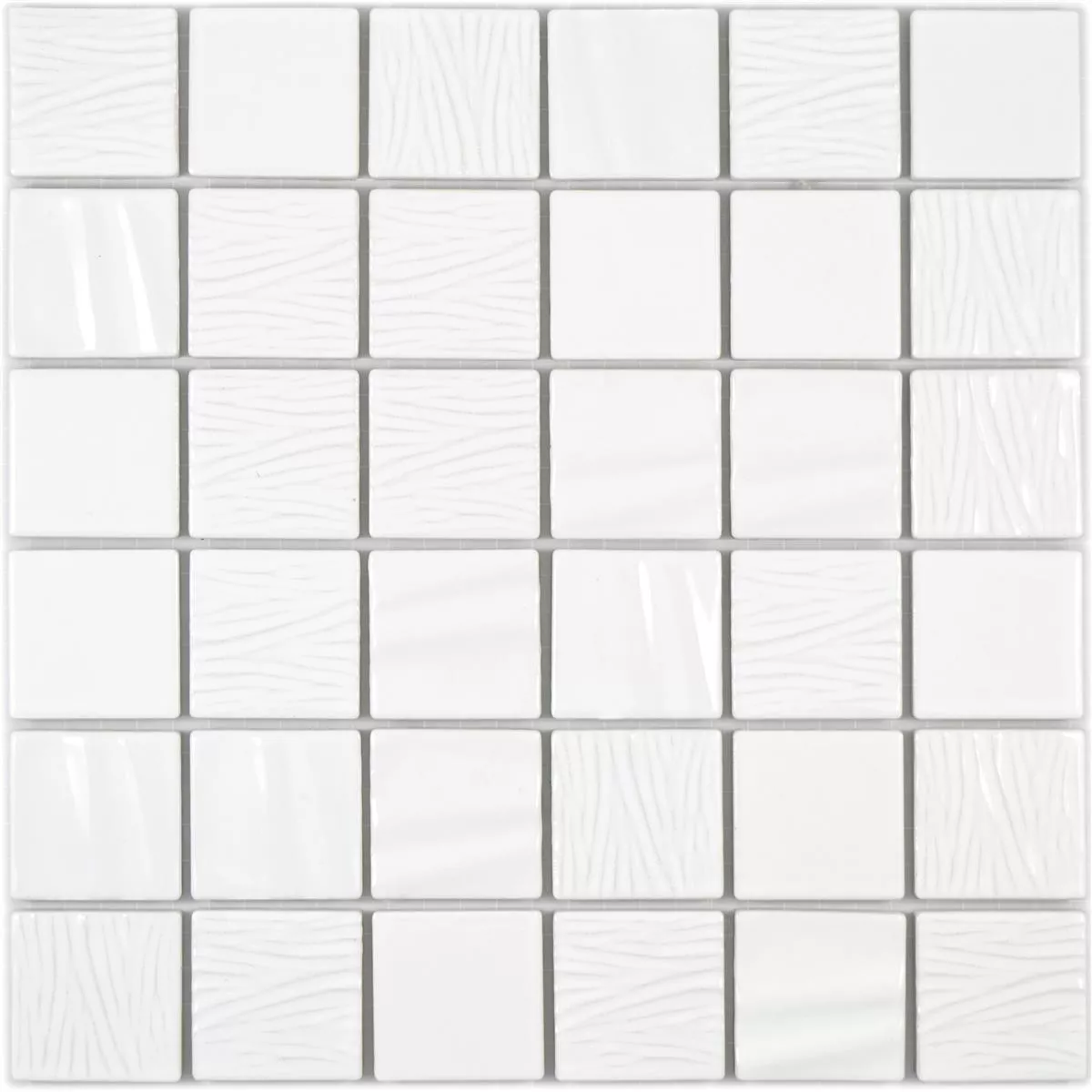 Mønster fra Keramisk Mosaikk Fliser Rokoko 3D Hvit