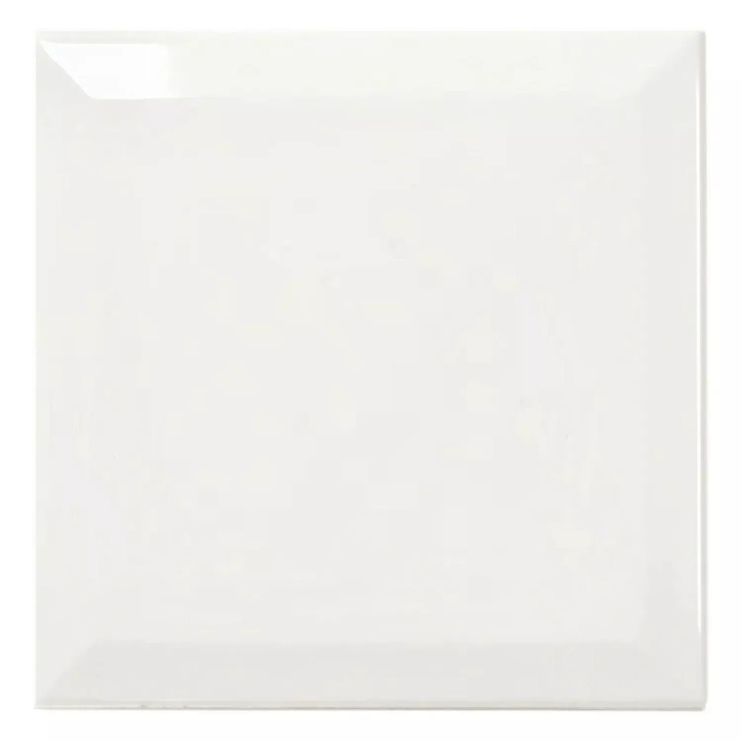 Carrelage métro Blanc Brillant 15x15 cm Avec Facette Eris Blanco