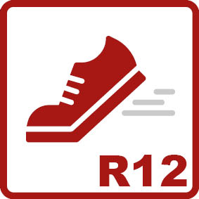 Slip Resistance R12 
Inclination angle 27-35°High friction coefficient, ideal for areas such as cold storage rooms, fire stations, or wastewater treatment plants.