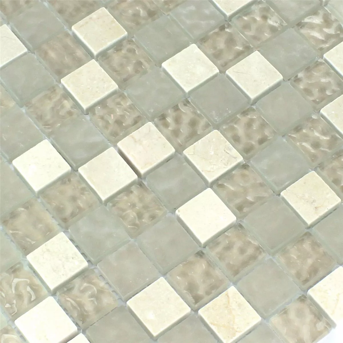 Mozaik Csempe Üveg Üveggolyó Barbuda Krém