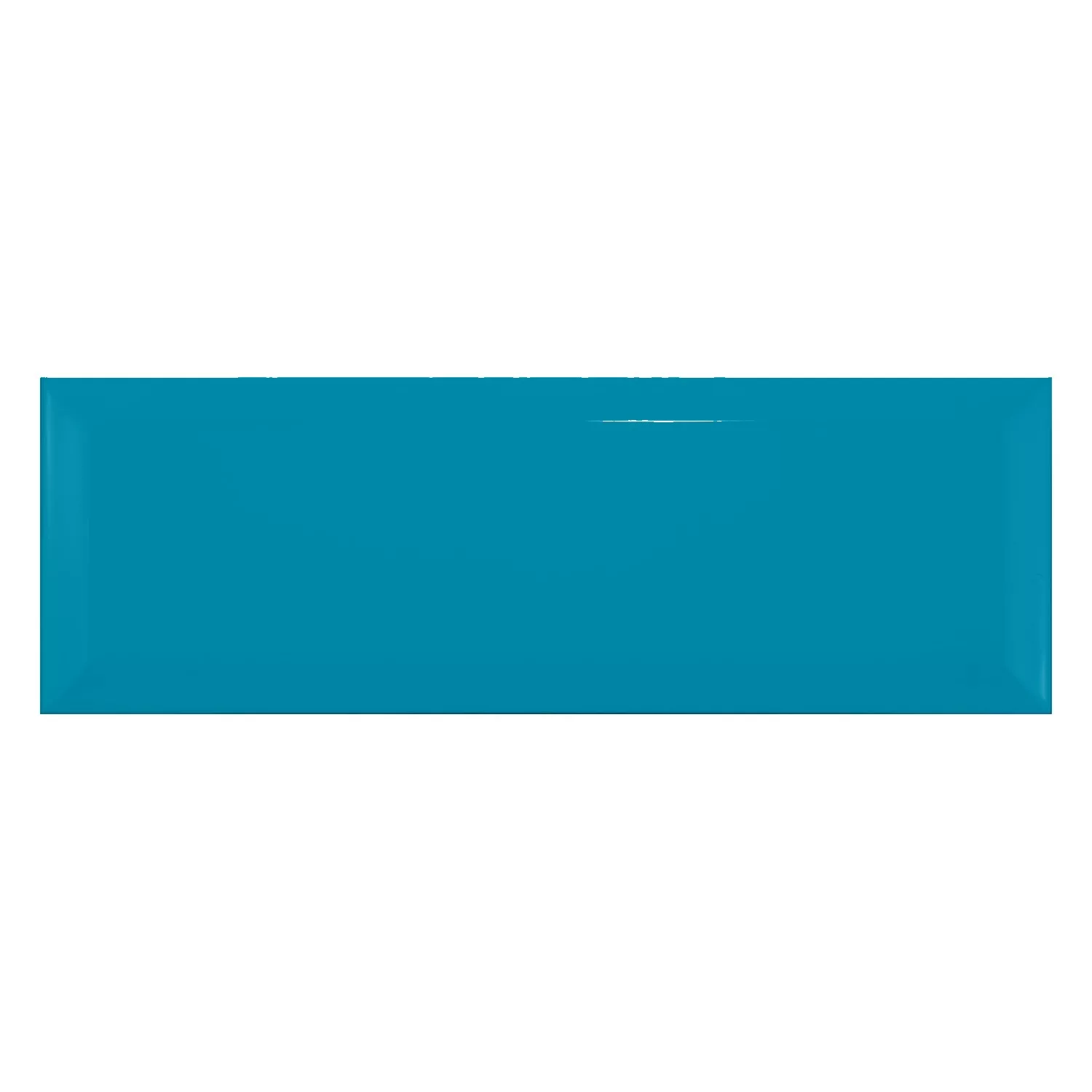Metro tile Cyan Glossy 10x30 cm Facet El Paso Aqua Blue