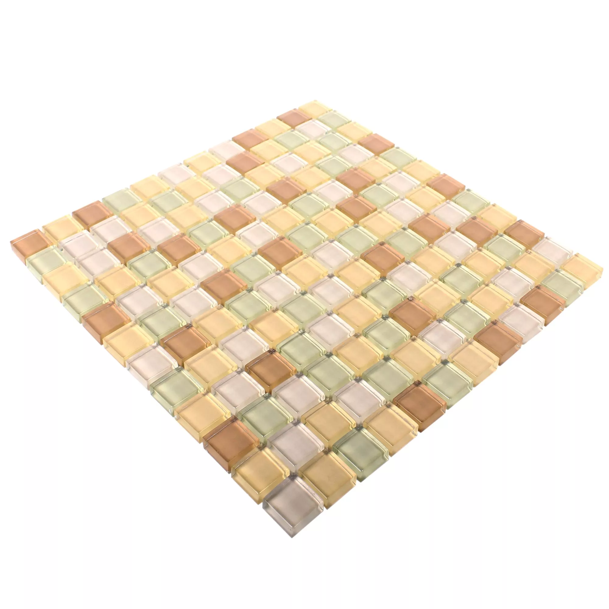 Skleněná Mozaika Dlaždice 23x23x8mm Béžová Mix