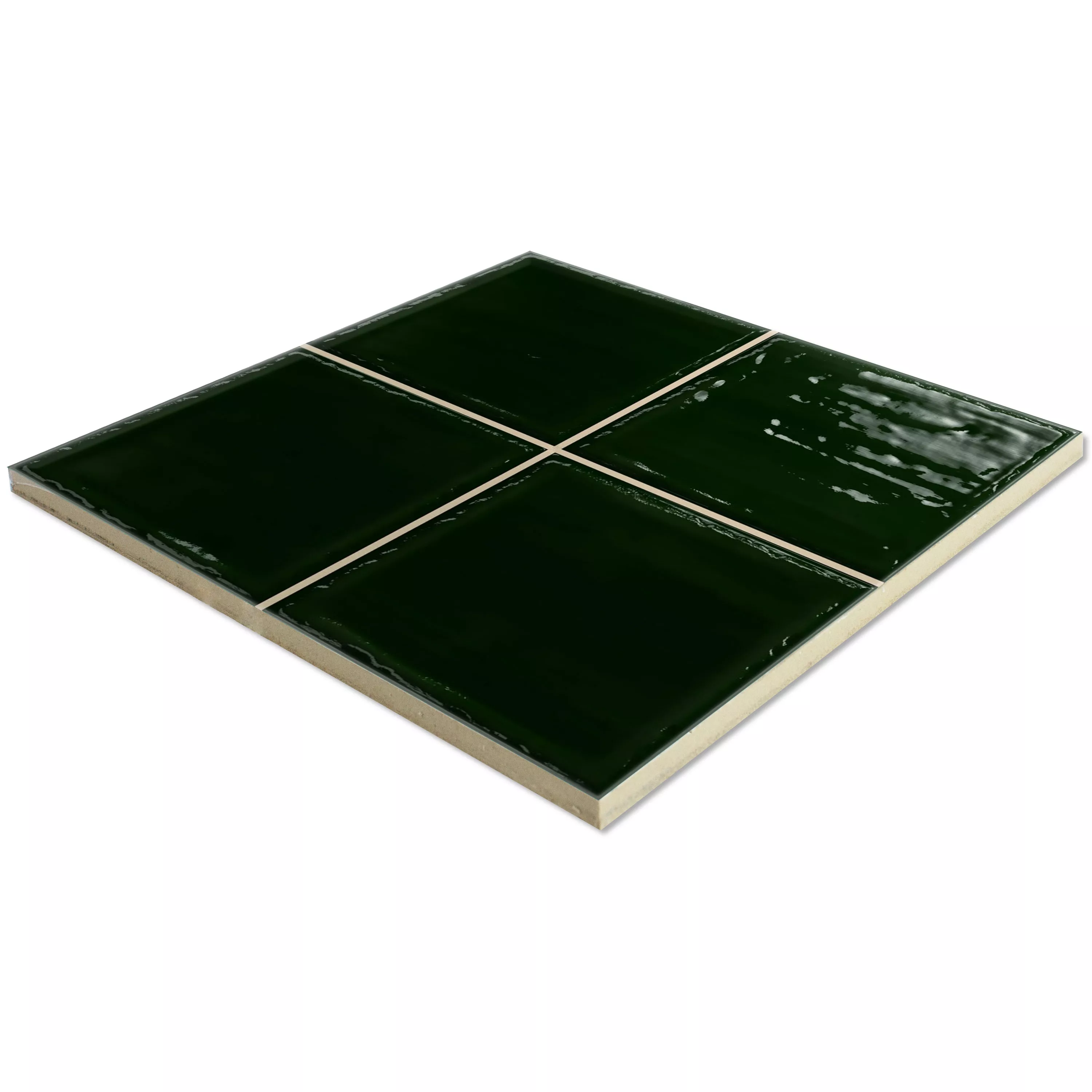 Wall Tiles Verbania Glossy Waved Dark Green 20x20cm