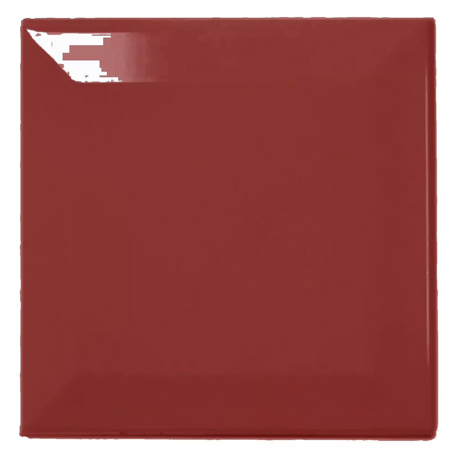 Metro tegel Rood Glanzend 10x10 cm Met Facet Catarina Burdeos