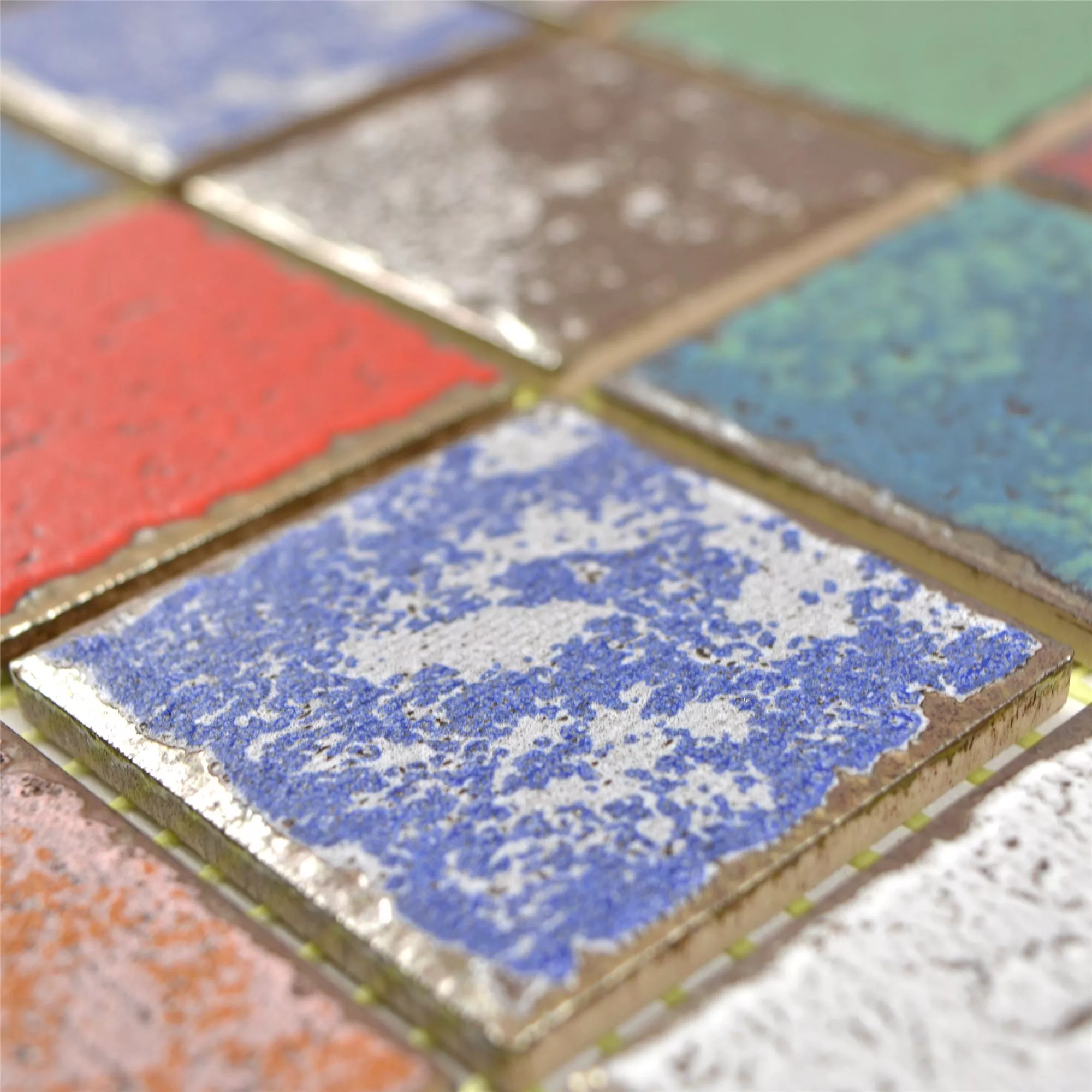 Padrão de Cerâmica Azulejo Mosaico Oriente Óptica Retrô Multicolorido