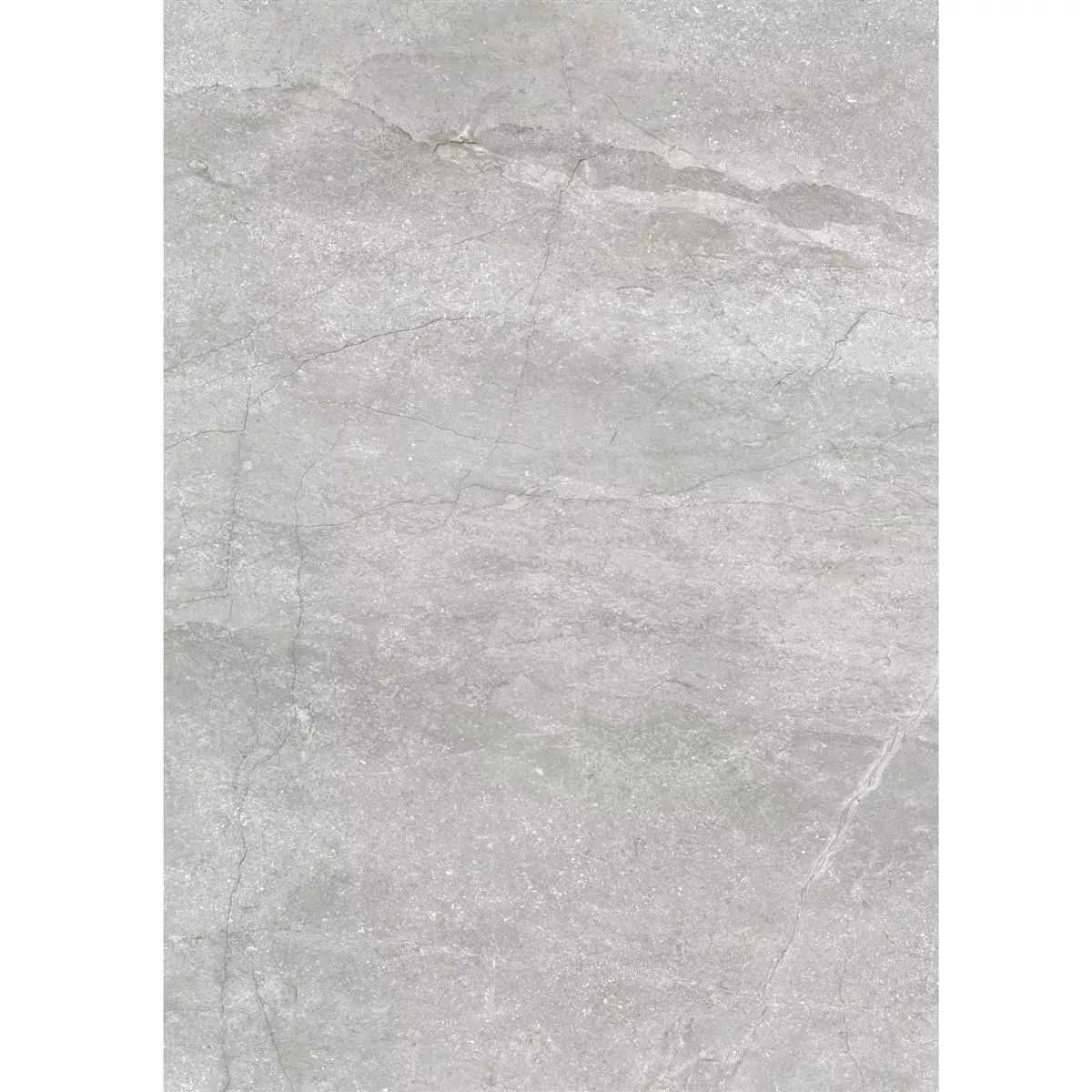Model din Gresie Pangea Aspect De Marmură Înghețată Argint 60x120cm