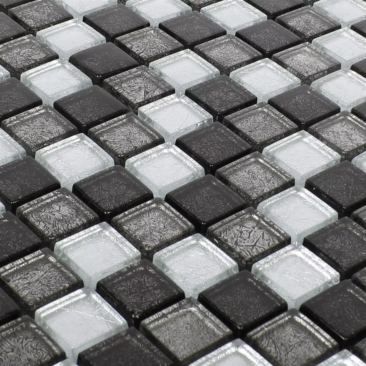 Mozaic De Sticlă Gresie Curlew Negru Argint 23