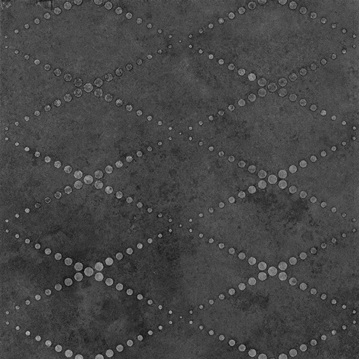Floor Tiles Chicago Metal Optic Anthracite R9 - 18,5x18,5cm Pattern 2